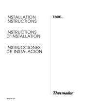 Thermador T36IB Series Installation Instructions Manual