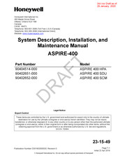 Honeywell ASPIRE-400 System Description, Installation And Maintenance Manual
