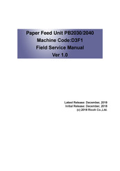 Ricoh PB2040 Field Service Manual