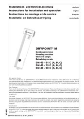 Beko DRYPOINT M DM 40-90 CA Instructions For Installation And Operation Manual