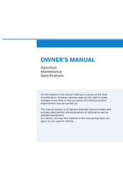 Genesis G80 Owner's Manual