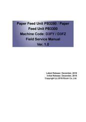 Ricoh D3FY Field Service Manual