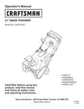 Craftsman C459-52261 Operator's Manual