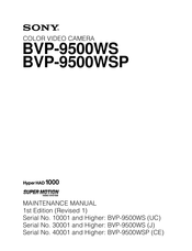 Sony BVP-9500WSP Maintenance Manual