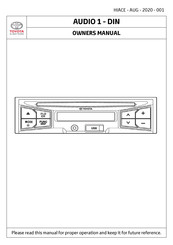 Toyota AUDIO 1-DIN Owner's Manual