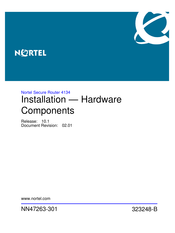 Nortel Secure Router 4134 Installation — Hardware Components