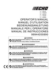 Echo 99944200890 Operator's Manual