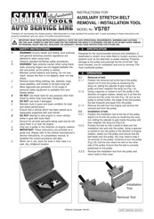 Sealey Auto Service VS787 Instructions