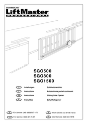 Chamberlain LiftMaster SGO1500 Instructions Manual