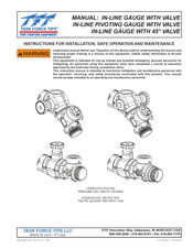 Task Force Tips IN-LINE GAUGE WITH VALVE Manual