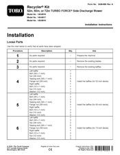 Toro 140-8016 Installation Instructions Manual