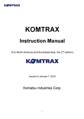 Komatsu KOMTRAX Instruction Manual