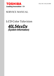 Toshiba 40L54 Series Service Manual