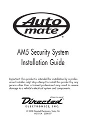 Directed Electronics Automate AM5 Installation Manual