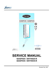 Carrier XPOWER 38VYX025-R Service Manual