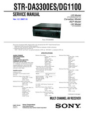 Sony STR-DA3300ES - Multi Channel Av Receiver Service Manual