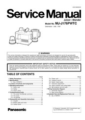 Panasonic MJ-J176PWTC Service Manual