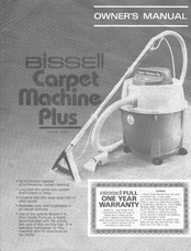 Bissell Carpet Machine Plus Owner's Manual