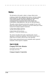 Compaq V50 User Manual