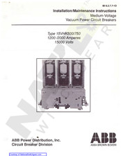 ABB 15VHK500 Installation And Maintenance Instructions Manual
