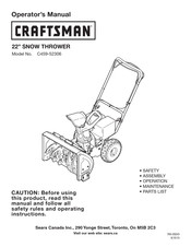 Craftsman C459-52306 Operator's Manual