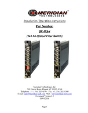 Meridian SX-4FX Series Installation & Operation Instructions
