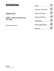 Siemens SIMATIC NET CP 1628 Operating Instructions Manual