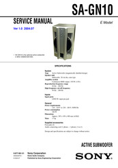 Sony SA-GN10 Service Manual