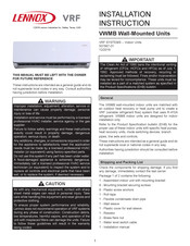 Lennox VRF VWMB Series Installation Instruction