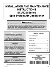 Lennox SCU12M-042 Installation And Maintenance Instructions Manual