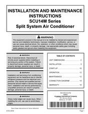 Lennox SCU14M Series Installation And Maintenance Instructions Manual