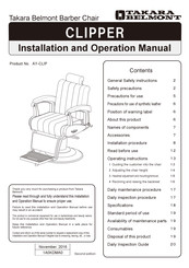 Takara Belmont CLIPPER AY-CLIP Installation And Operation Manual