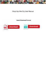 Shop-Vac Wet Dry User Manual