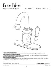 Black & Decker Price Pfister 42-H5FB Manual