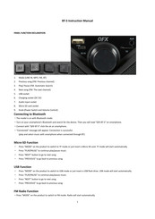 Qfx BT-3 Instruction Manual