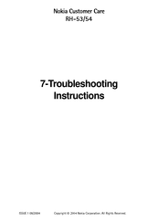 Nokia RH-53 Troubleshooting Instructions