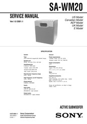 Sony SAW-M20 Service Manual