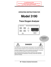 Teledyne 3190 Series Operating Instructions Manual