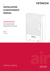Hitachi airCloud HC-IOTGW Installation & Maintenance Manual