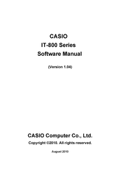 Casio IT-800R-15 Software Manual