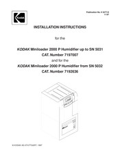 Kodak Miniloader 2000 P Installation Instructions Manual