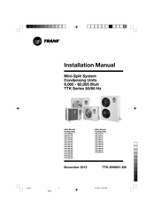 Trane TTK Series TTK 509 PB Installation Manual