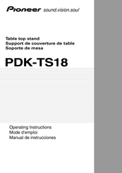 Pioneer PDK-TS18 Operating Instructions Manual