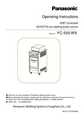 Panasonic YC-500WX Operating Instructions Manual