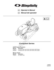 Simplicity Conquest 23HP Operator's Manual