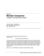 Northern Telecom Meridian 1 PC Console Interface Unit Installation And Maintenance Manual
