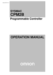 Omron SYSMAC CPM2B Operation Manual