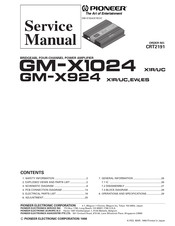 Pioneer GM-X924/X1R/EW Service Manual
