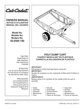Cub Cadet 45-0464-100 Owner's Manual