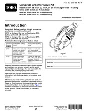 Toro Universal Groomer Drive Kit Installation Instructions Manual